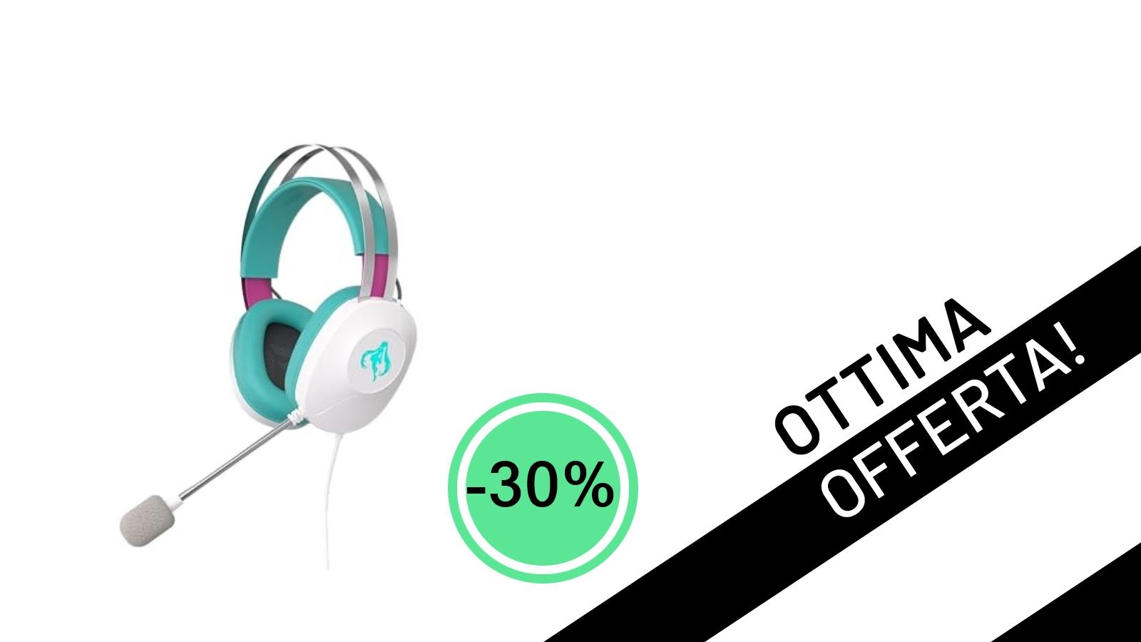 Le cuffie ASUS TUF Gaming H1 Gen II Hatsune Miku Edition in offerta con un incredibile -30% di sconto!