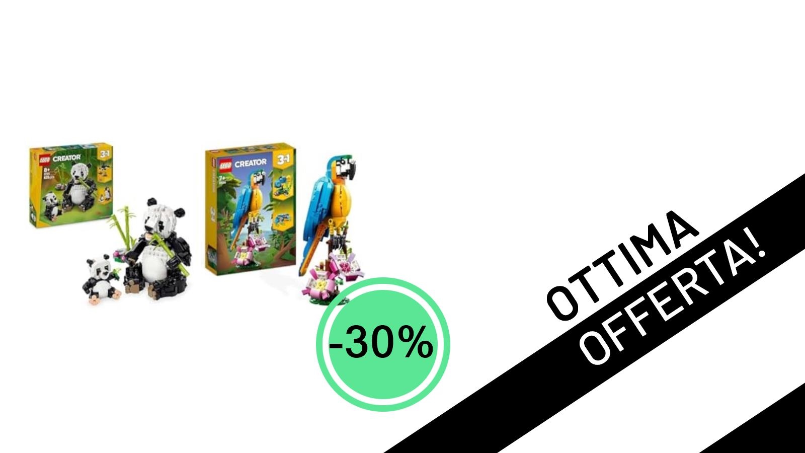 Scatena la Fantasia con l'Offerta Imperdibile LEGO Creator 3in1: Sconto del 30% sui Set Animali Selvatici ed Esotici!