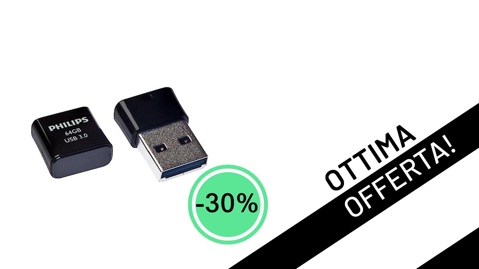 Offerta lampo: Chiavetta USB Philips Pico Edition 64GB a soli 17,60€!