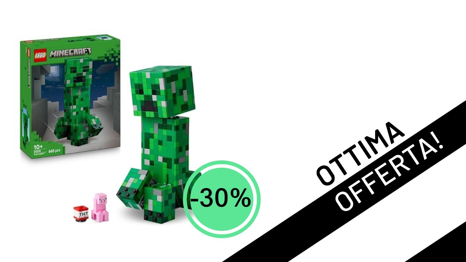 Offerta da non perdere: il temibile Creeper LEGO Minecraft ora scontato del 30% a soli 27,99€!