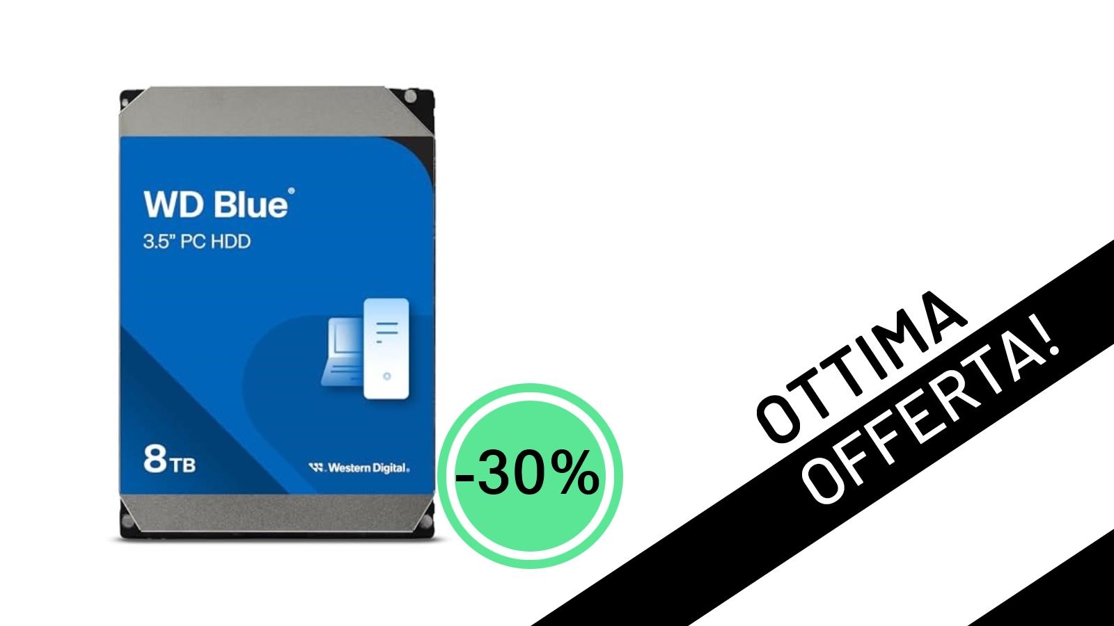 Offerta Esplosiva: WD Blue 8TB per Desktop al -30%, solo 267,76€!