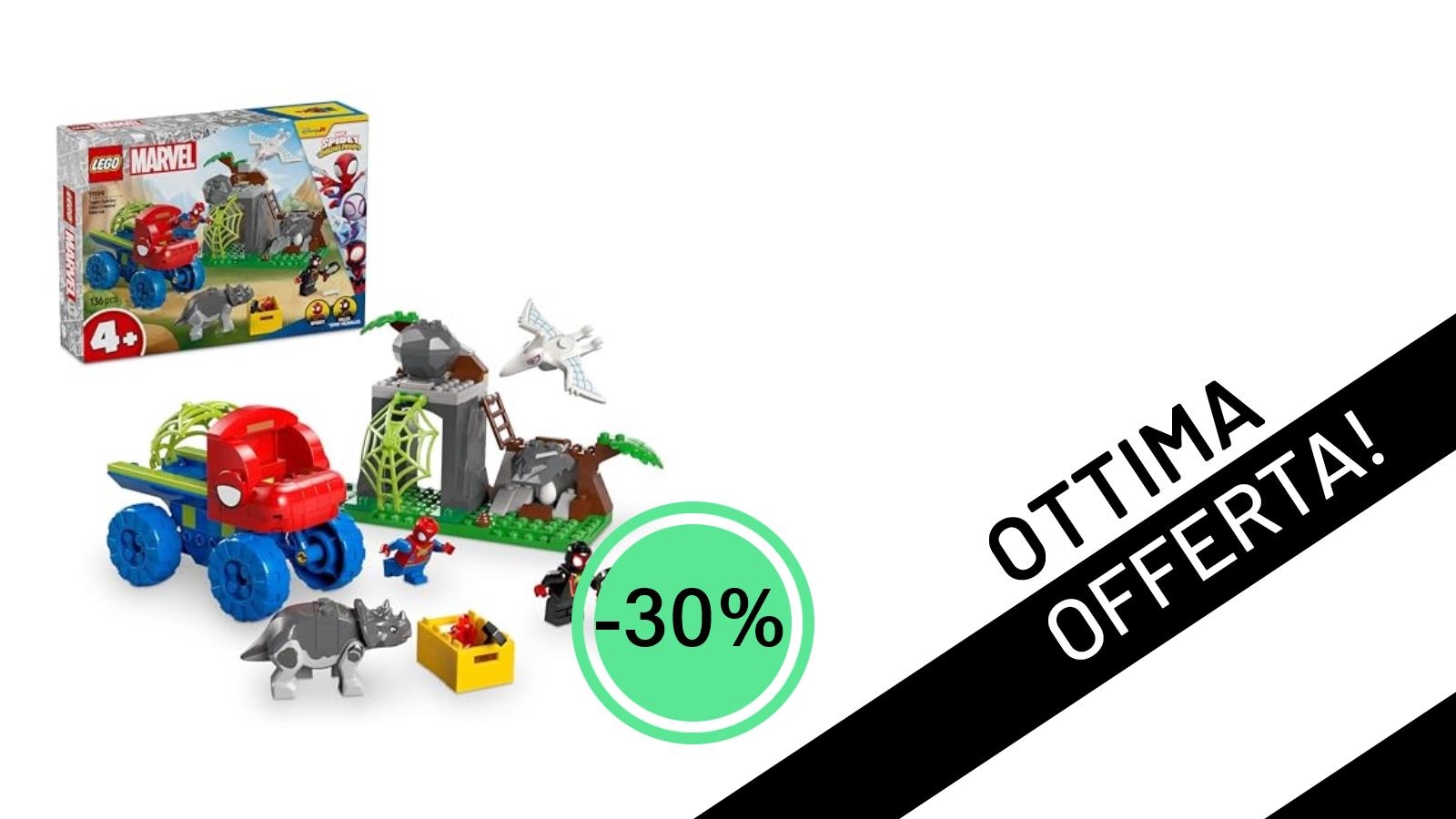 LEGO Marvel Team Spidey: Il Set "Salvataggio su Dino-Ruspa" Scontato del -30% è un Affare Imperdibile!
