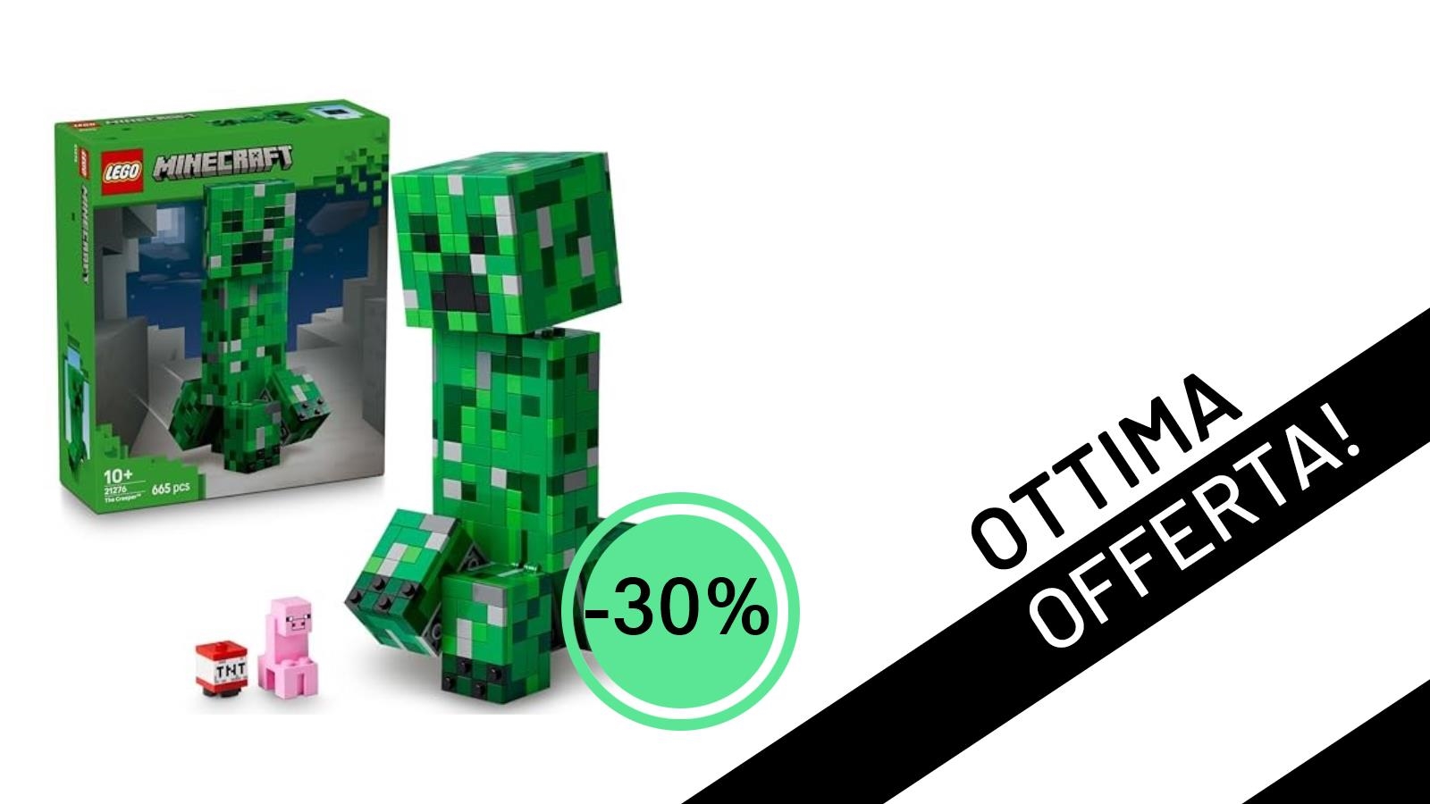 Offerta da non perdere: il temibile Creeper LEGO Minecraft ora scontato del 30% a soli 27,99€!