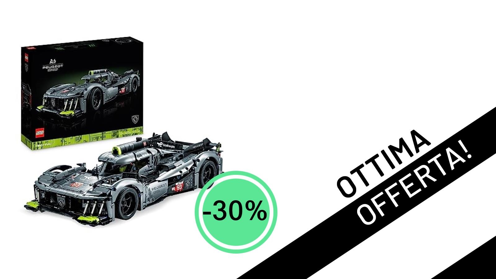 LEGO Technic PEUGEOT 9X8: L'Hypercar Ibrida da Le Mans Scontata del -30%, un Affare da Non Perdere!