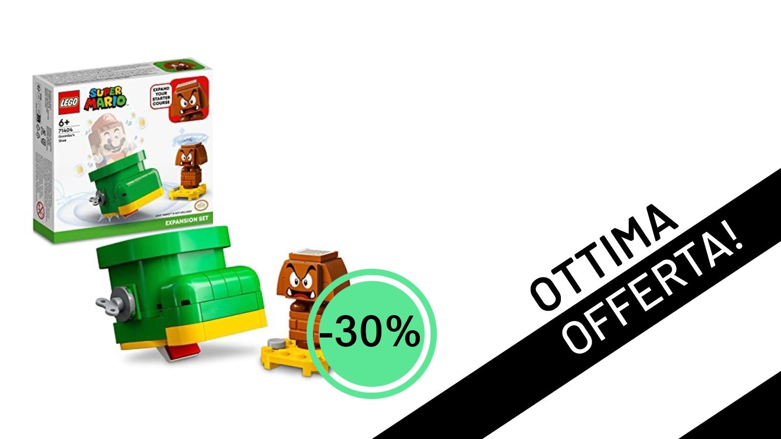 Affare imperdibile: il LEGO Super Mario Scarpa del Goomba a soli 7€ con uno sconto del 30%!