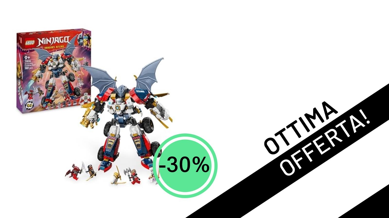 Affare Imperdibile! Il LEGO NINJAGO Mech Ultra Combinatore di Zane crolla di prezzo con uno sconto del 30%!