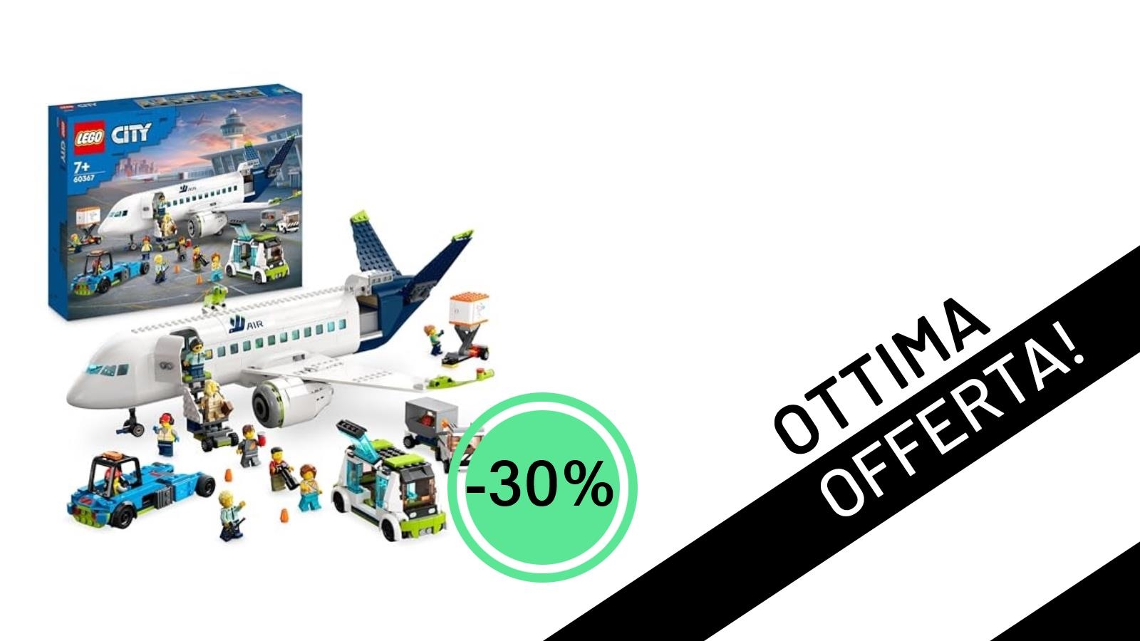<strong>Decolla l'offerta dei tuoi sogni!</strong> Il set LEGO City Aereo Passeggeri 60367 è ora scontato del 30%!