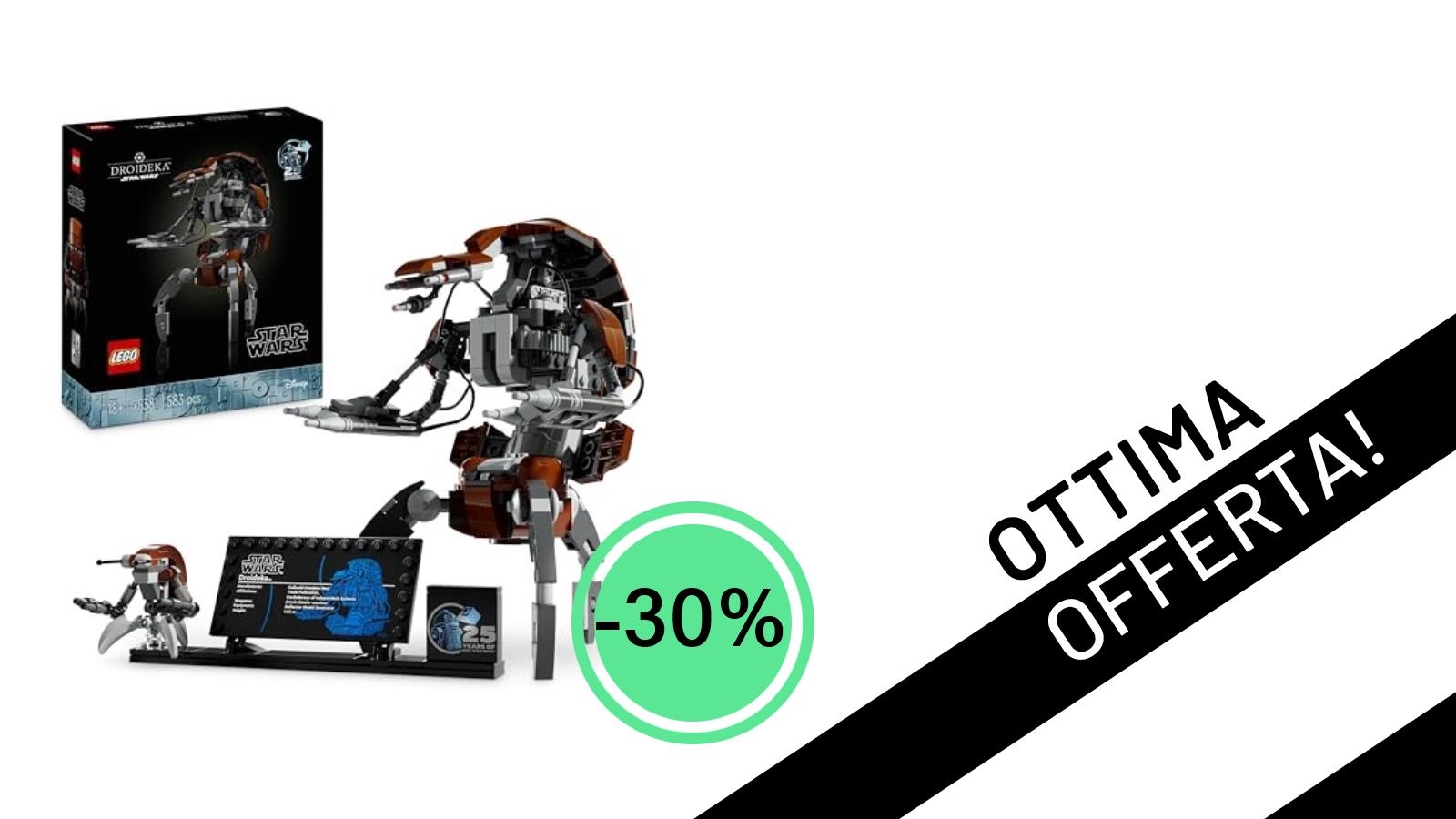 Offerta Lampo: Il LEGO Star Wars Droideka è tuo con il -30% di Sconto!