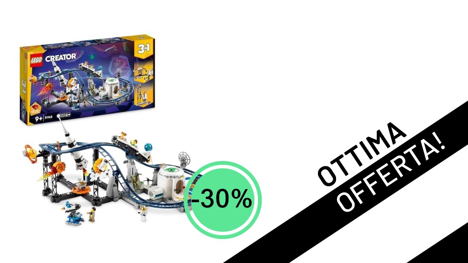 L'Incredibile LEGO Creator 31142 Montagne Russe Spaziali è in Offerta Scontato del 30%!