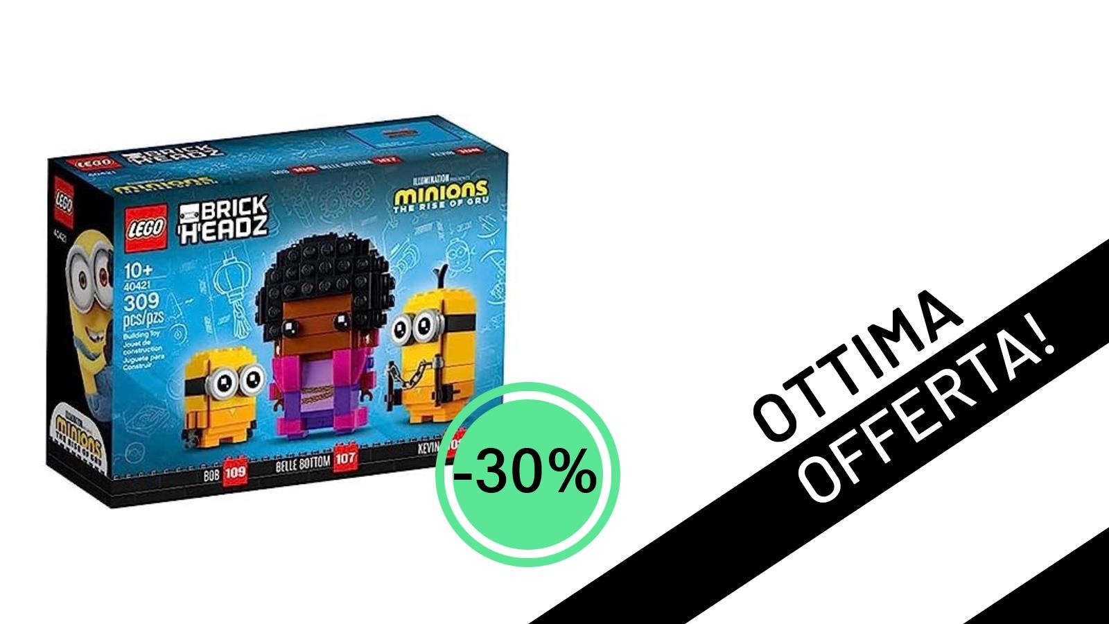 Imperdibile Offerta LEGO: I Minions BrickHeadz Belle Bottom, Kevin e Bob con il 30% di Sconto!