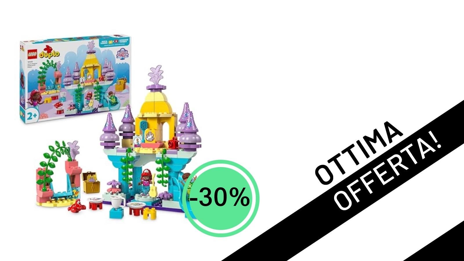 Offerta da Sogno! LEGO DUPLO Il Magico Palazzo Sottomarino di Ariel Scontato del 30% a Soli 62,99€