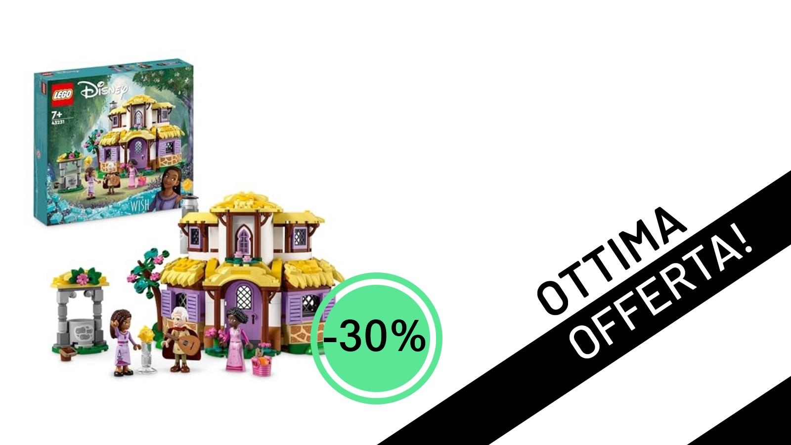 Natale Magico con LEGO Disney Wish: Il Cottage di Asha Scontato del 30%!