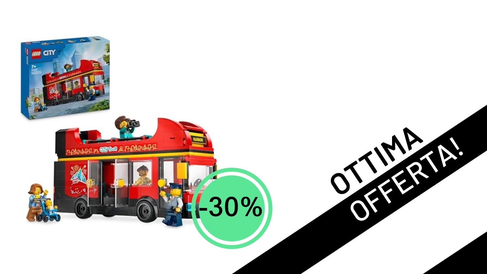 Affare Imperdibile! Il LEGO City Autobus Turistico a Due Piani è Tuo con il 30% di Sconto