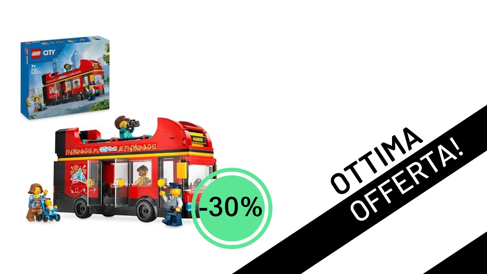 Affare Imperdibile! Il LEGO City Autobus Turistico a Due Piani è Tuo con il 30% di Sconto