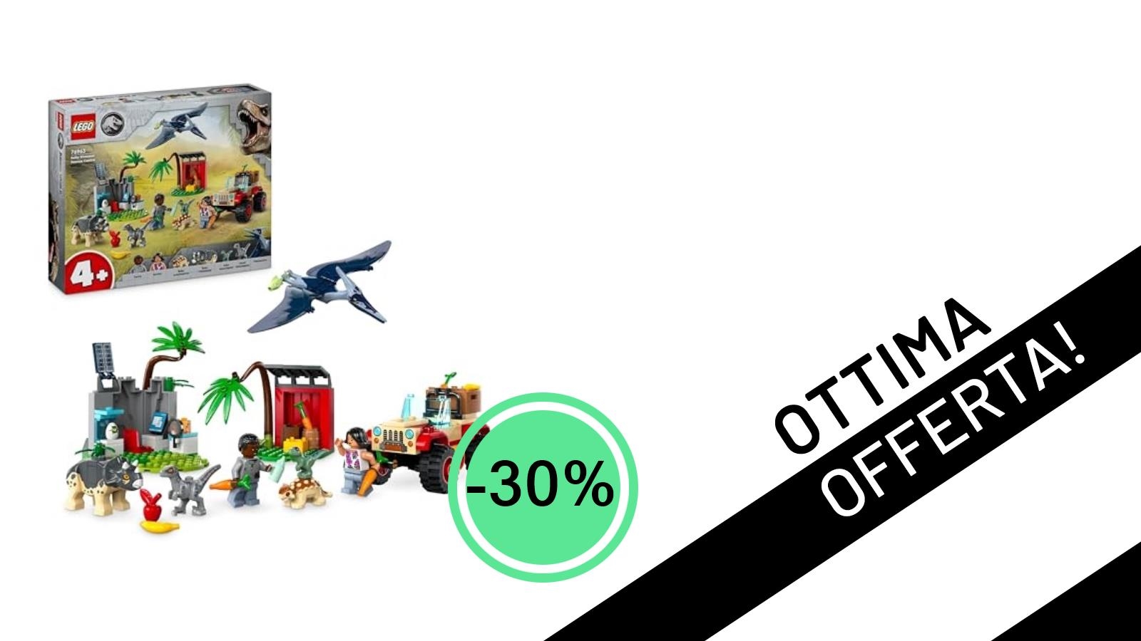 Offerta Imperdibile! Il Centro di Soccorso LEGO Jurassic World per Baby Dinosauri è al -30%