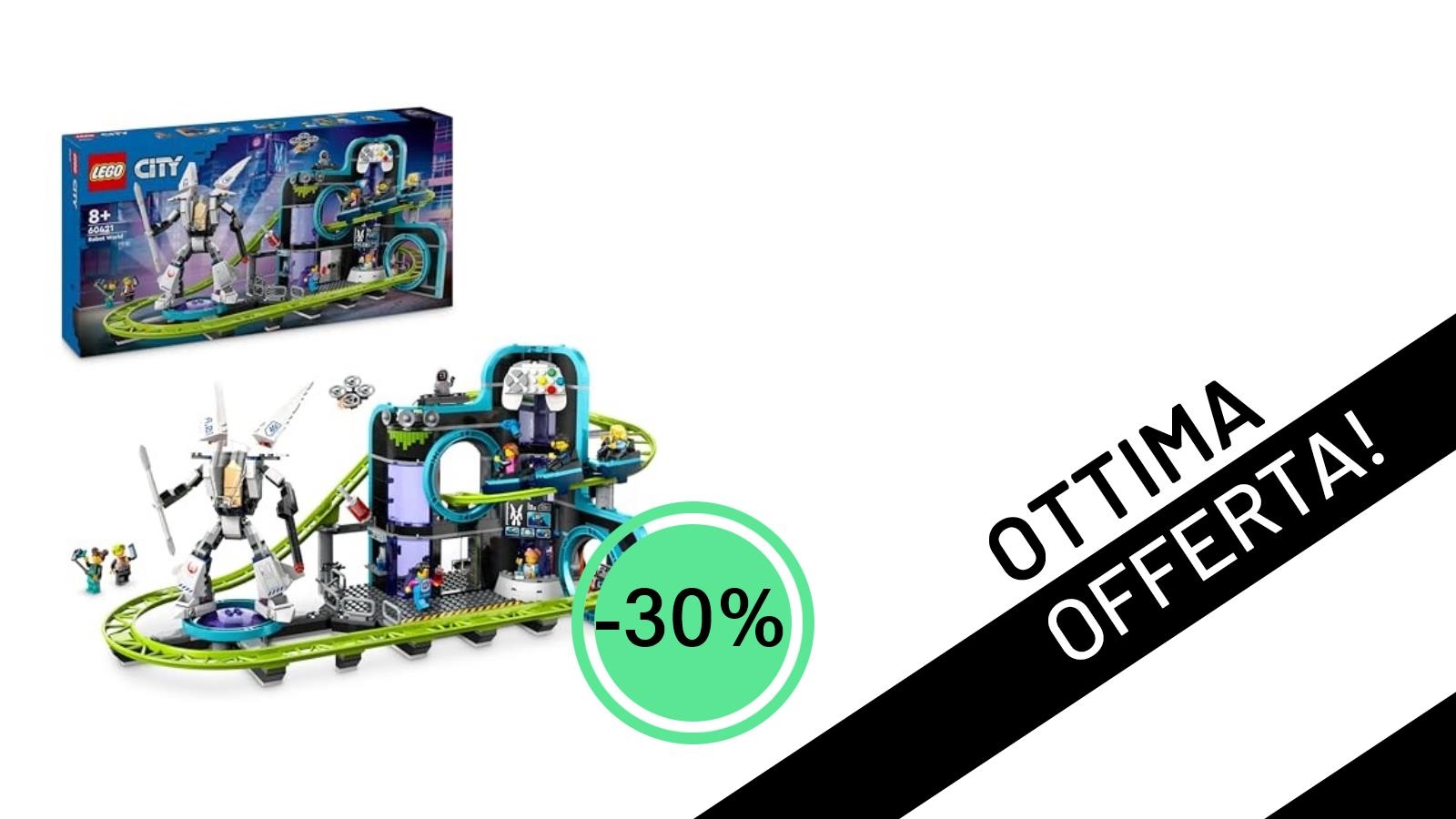 Offerta Imperdibile: LEGO City Montagne Russe di Robot World con il 30% di Sconto!