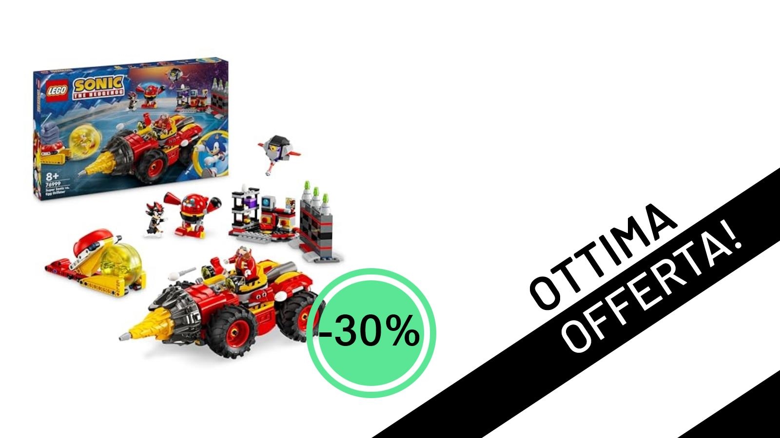LEGO Sonic: Super Sonic vs. Egg Drillster in Mega Offerta al -30%! Un Regalo Imperdibile per Ogni Gamer!