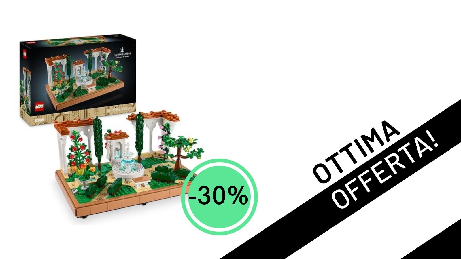 Un'Oasi di Serenità LEGO: Il Giardino della Fontana Scontato del -30% su Amazon!