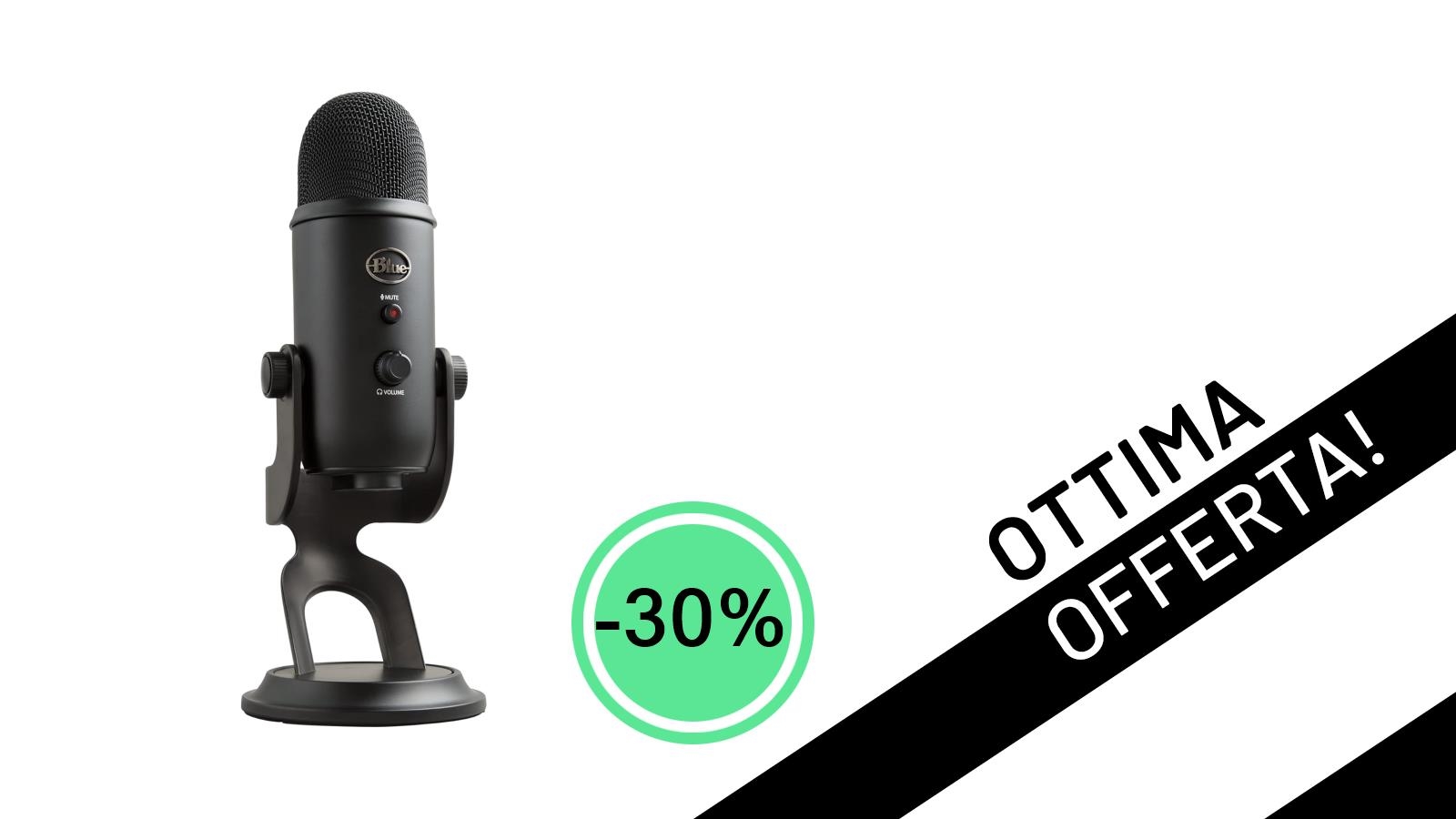 Offerta Lampo: Il Microfono Logitech G Blue Yeti Scontato del 30% a Soli 83,99€!