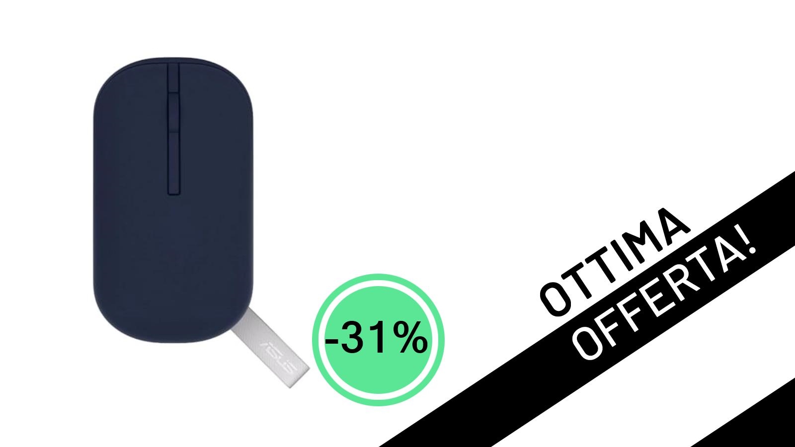 ASUS Mouse Wireless MD100: Il Mouse Gaming Ambidestro Silenzioso in Offerta Imperdibile!
