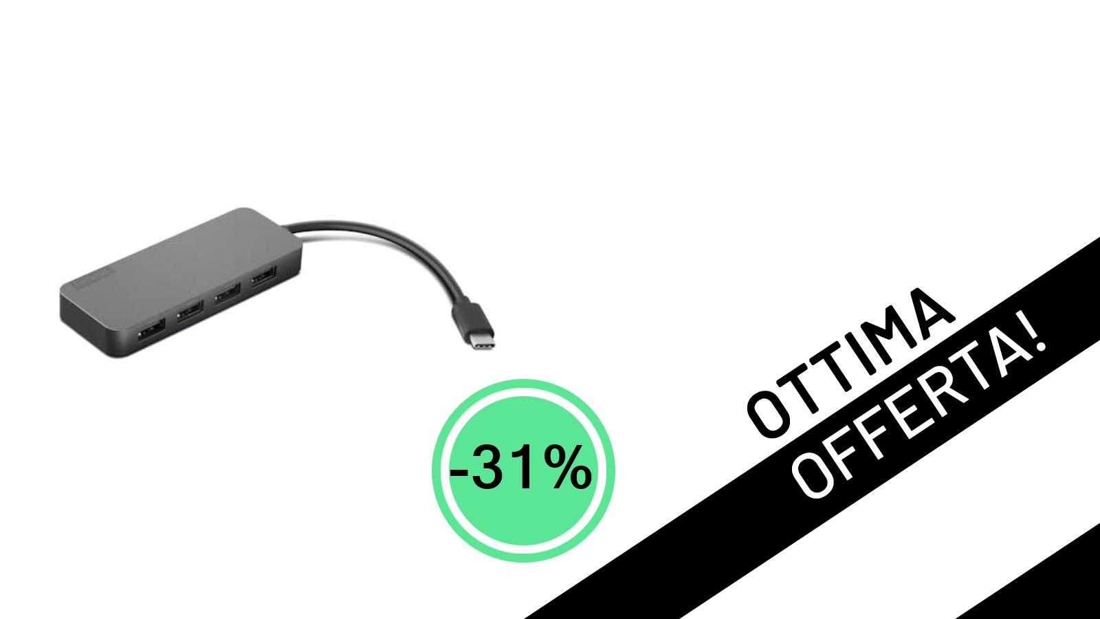 L'Hub USB-C Lenovo è in offerta lampo: espandi le tue porte a un prezzo mai visto!