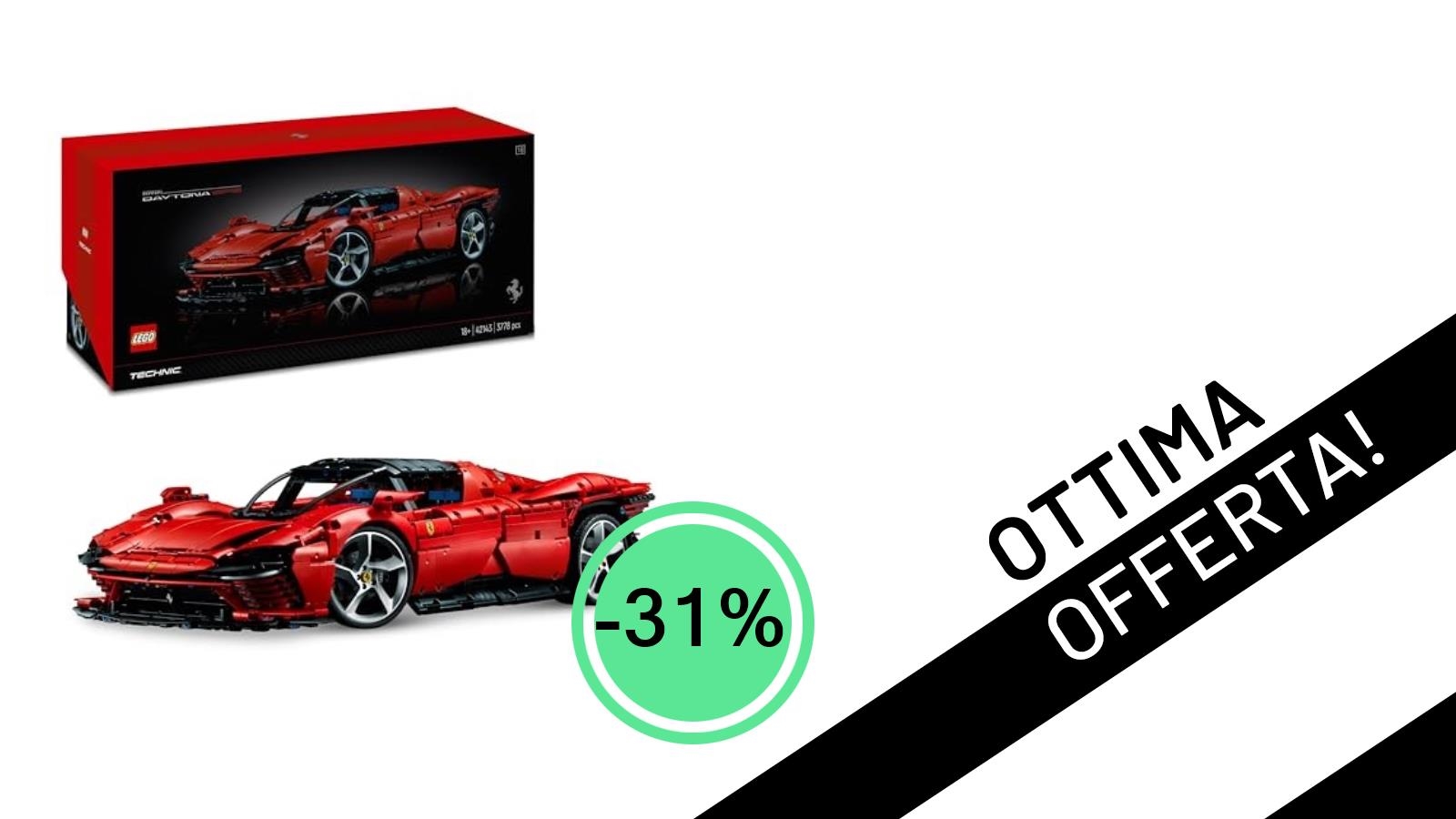 LEGO Technic Ferrari Daytona SP3: L'Iconica Supercar in Offerta con il 31% di Sconto!