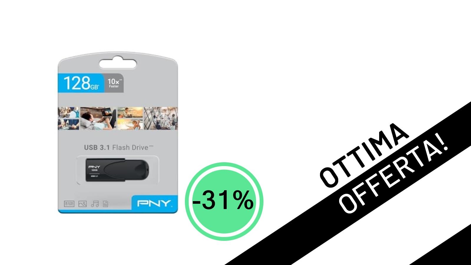 PNY Attaché 4 da 128GB: Velocità e Spazio a un Prezzo Incredibile con il -31% di Sconto!