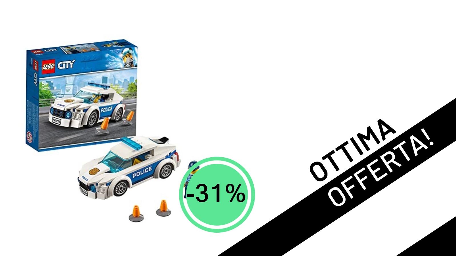 Offerta Imperdibile: LEGO City Auto di Pattuglia della Polizia Scontata del 31% a Soli 23,99€!