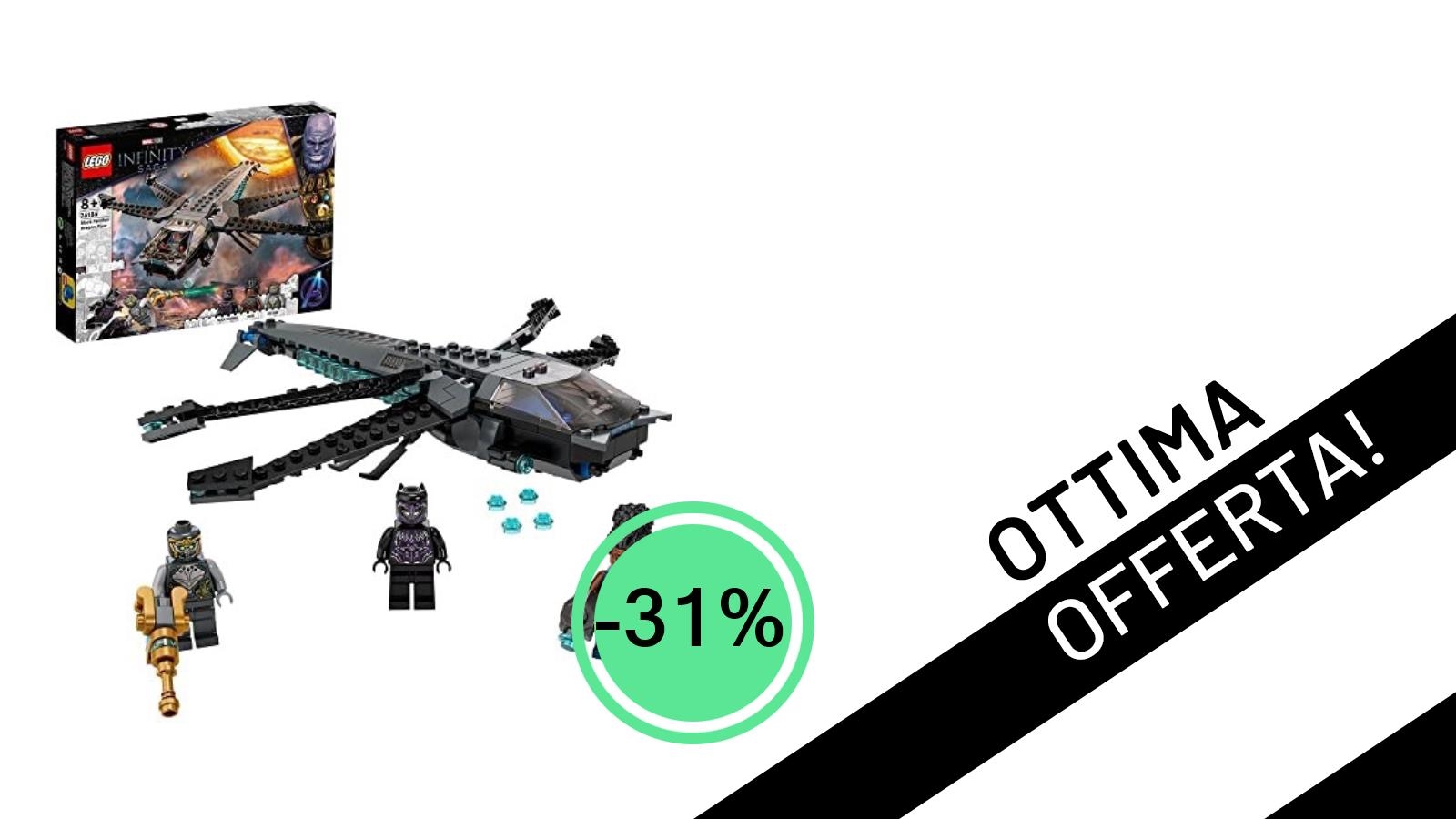 LEGO Super Heroes: Il Dragone Volante di Black Panther Scontato del -31%!