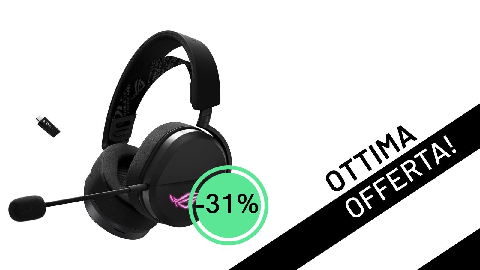 ASUS ROG Pelta Scontate del 31%: L'Audio Gaming Premium è Tuo a Soli 103,49€!