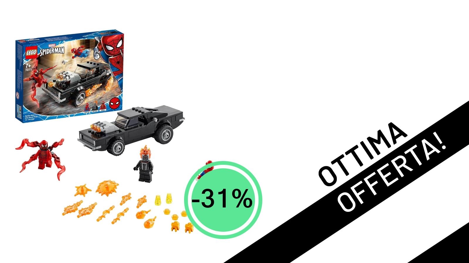 LEGO 76173: Spider-Man, Ghost Rider e Carnage in Battaglia con uno Sconto Incredibile del -31%!