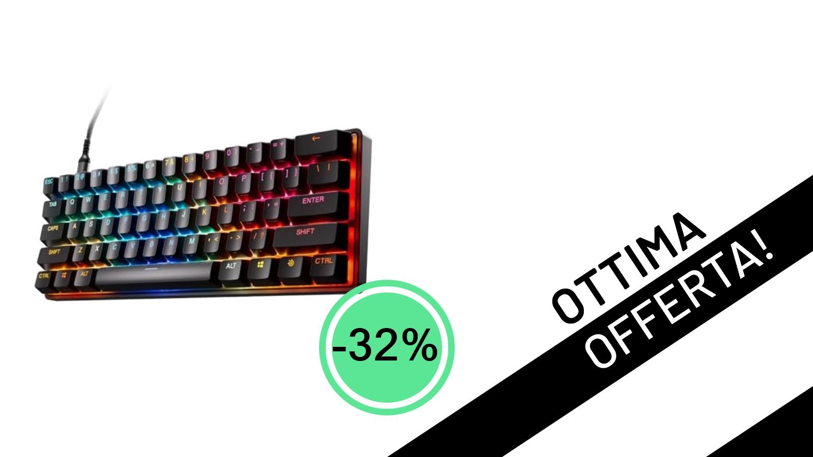 Offerta Shock: La SteelSeries Apex Pro Mini Gen 3 con HyperMagnetic OmniPoint 3.0 crolla a soli 149,99€!