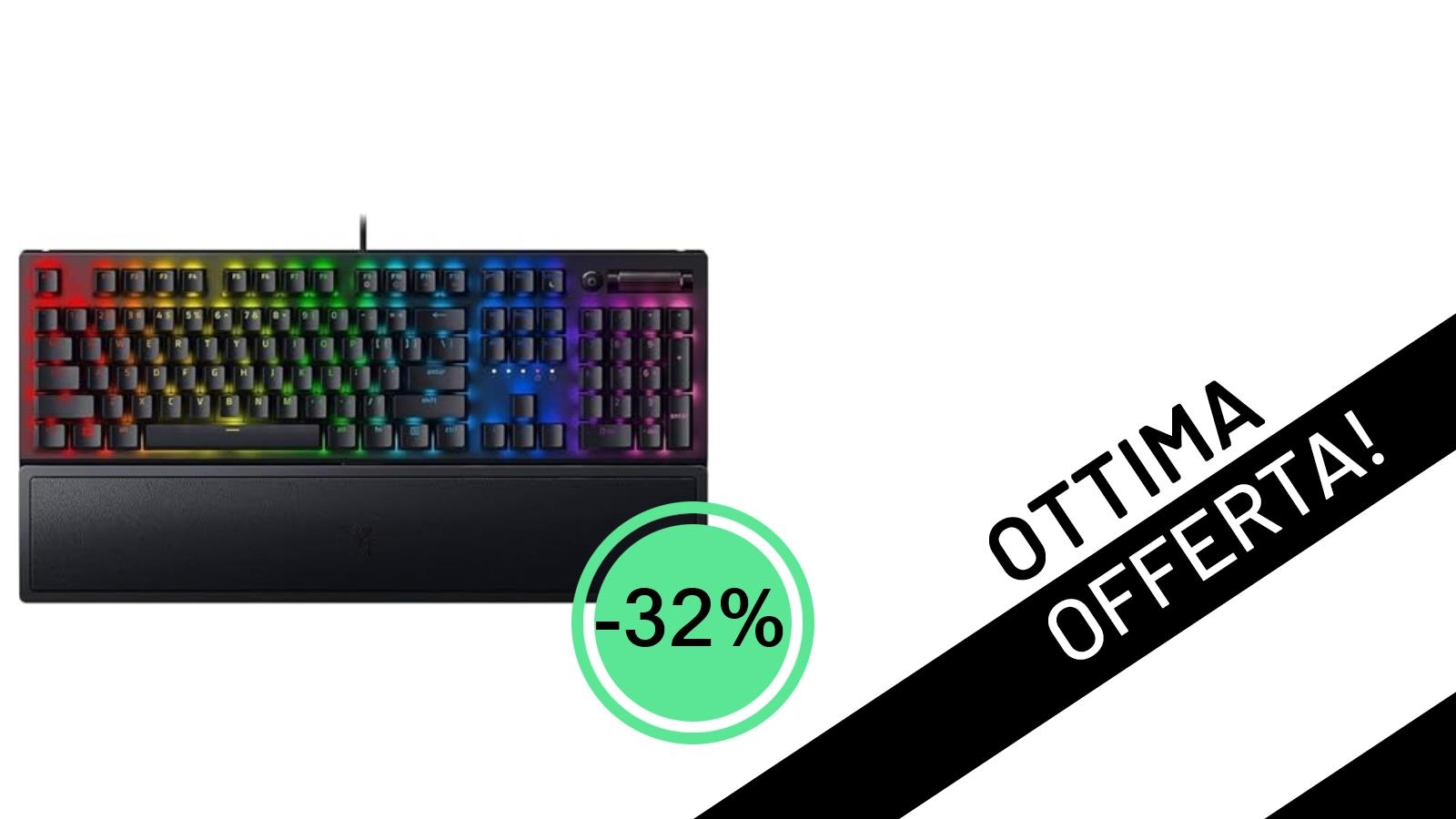 Razer BlackWidow V3: La Tastiera Meccanica Gaming con Switch Verdi Scontata del 32%!
