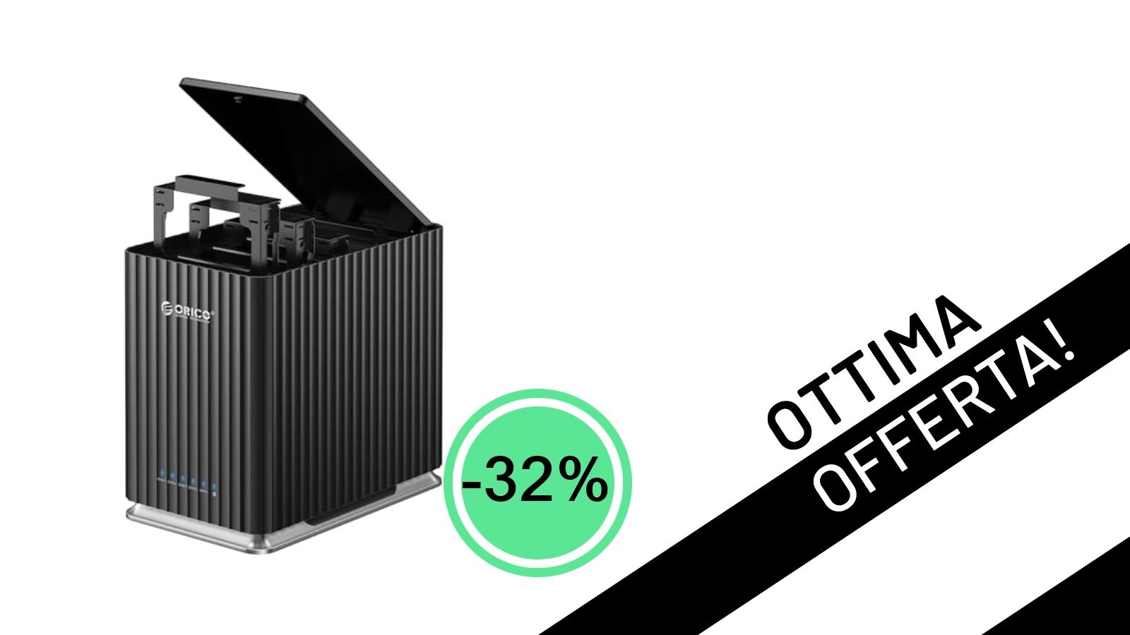 ORICO 9758C3: La Docking Station USB-C 5 Bay da 110TB in offerta imperdibile!