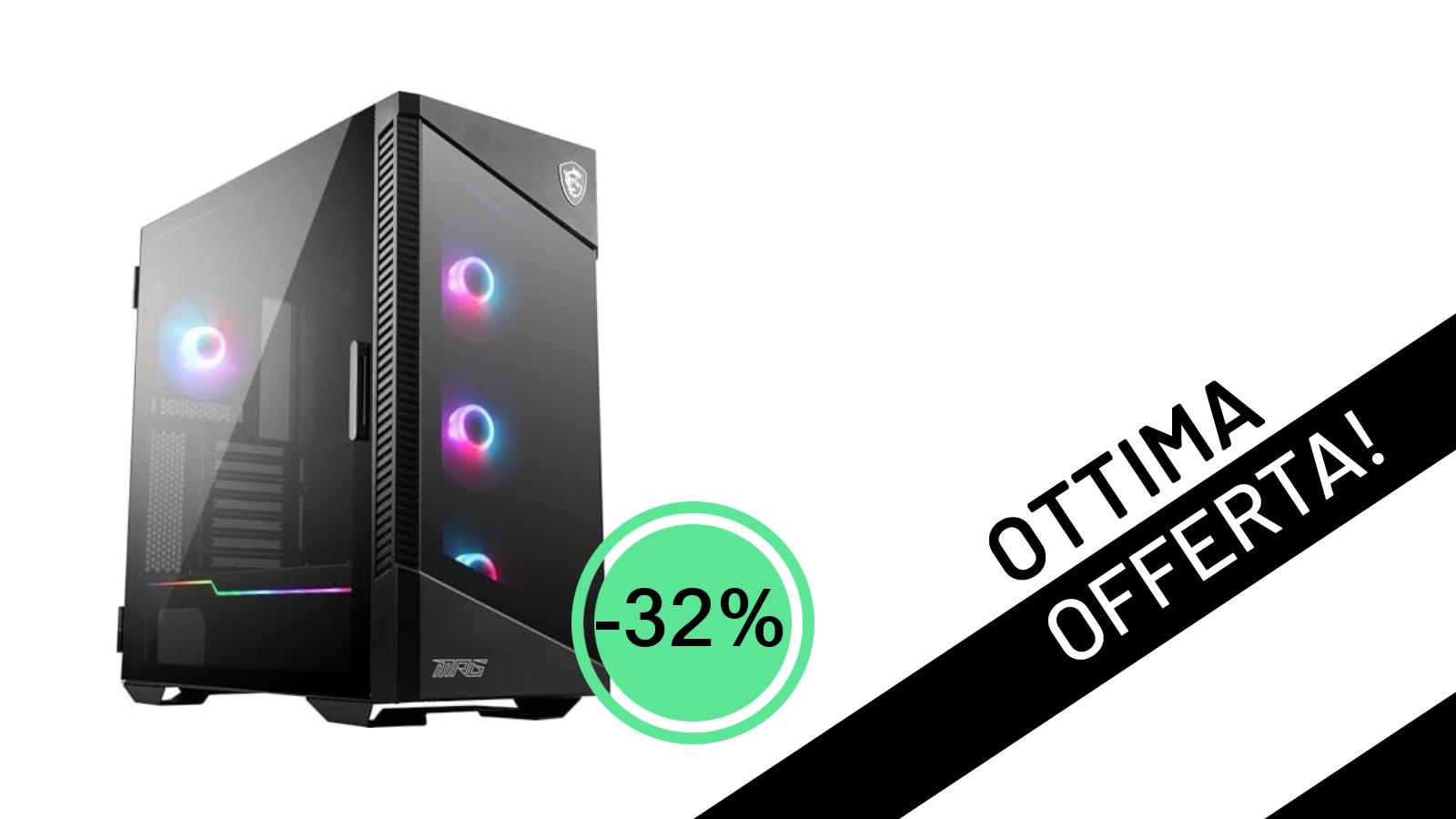 Affare imperdibile: il case MSI MPG VELOX 100R al minimo storico con uno sconto del 32%!