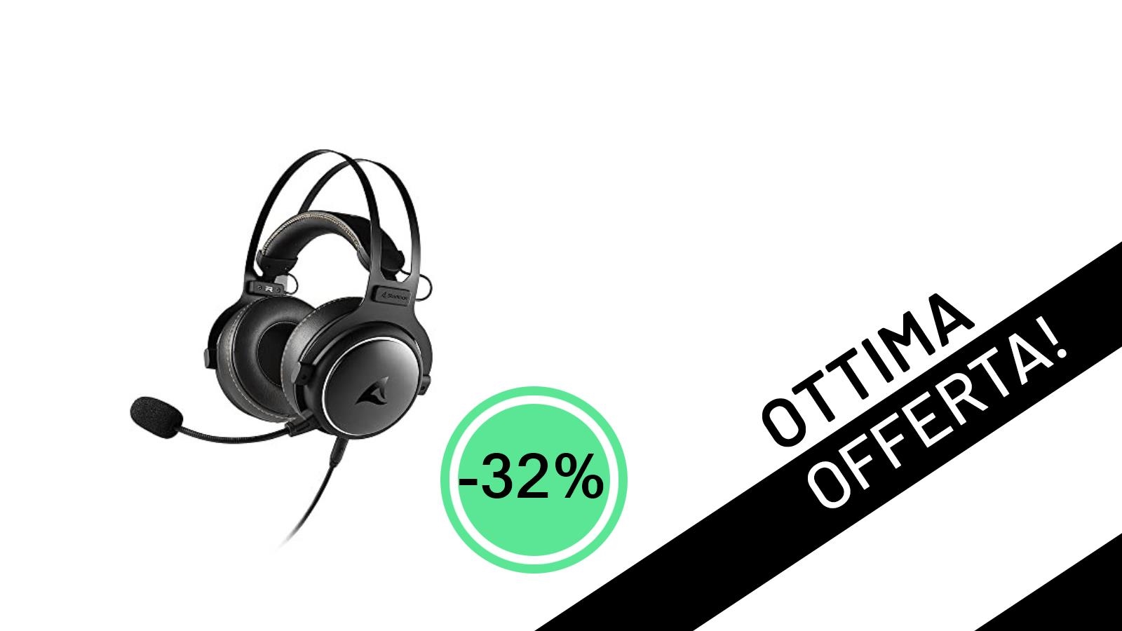 Sharkoon SKILLER SGH50: L'Occasione Gaming Imperdibile a soli 42,00€!