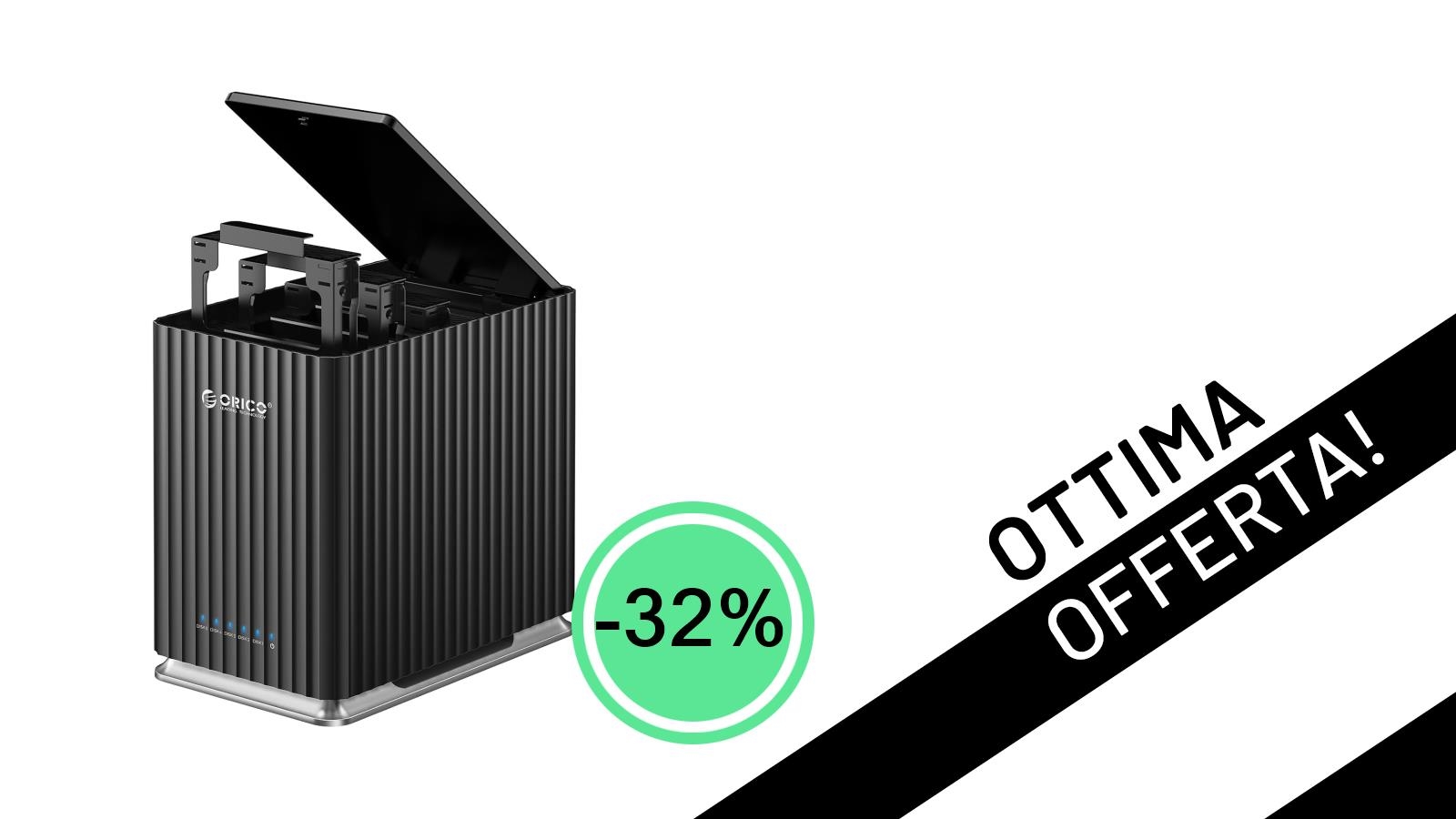 ORICO 9758C3: La Docking Station USB-C 5 Bay da 110TB in offerta imperdibile!