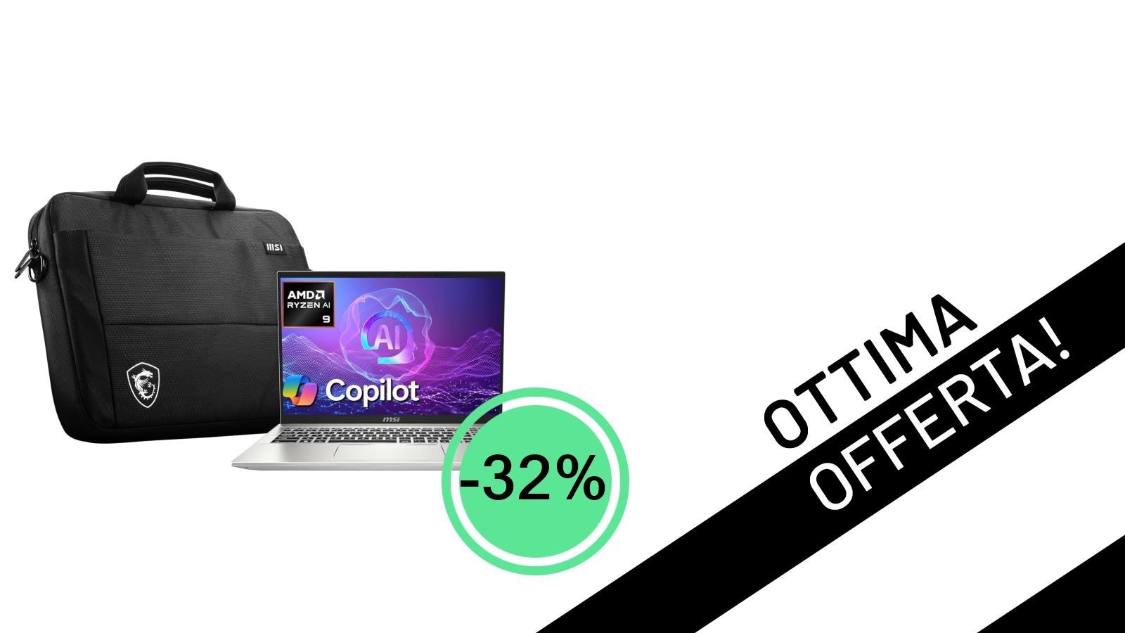 Sconto record del 32% sull'MSI Prestige A16 AI+: il notebook Copilot+ PC OLED che stavi aspettando!