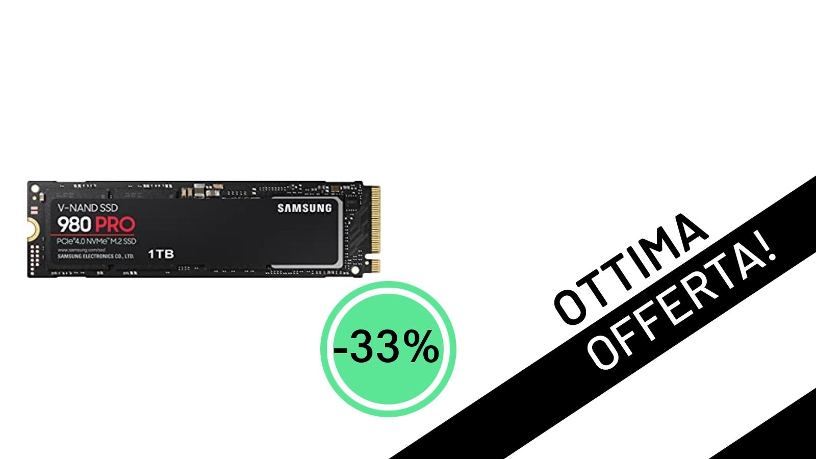 Samsung 980 PRO SSD da 1TB: Velocità Estrema per PS5 e PC con uno Sconto Incredibile del 33%!
