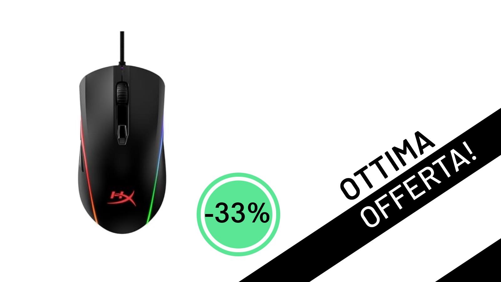 HyperX Pulsefire Surge: Il Mouse Gaming Cablato Definitivo Scontato del 33%!