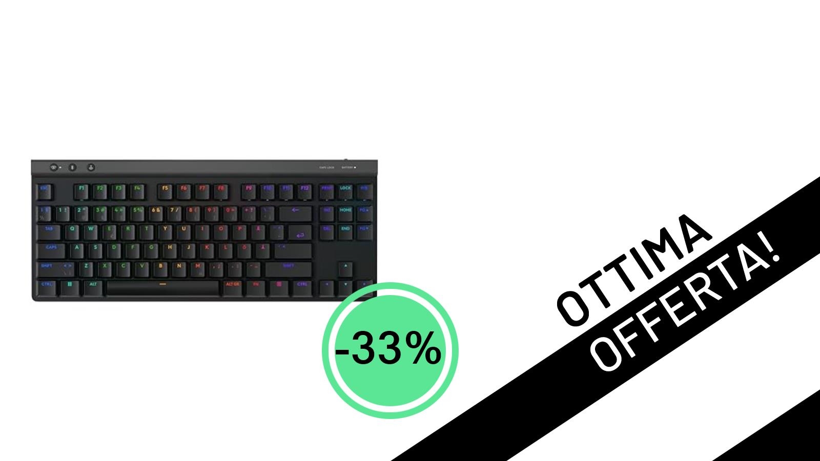 Offerta Shock: La Tastiera Gaming Logitech G G515 LIGHTSPEED TKL Scontata del 33% a Soli 109,99€!