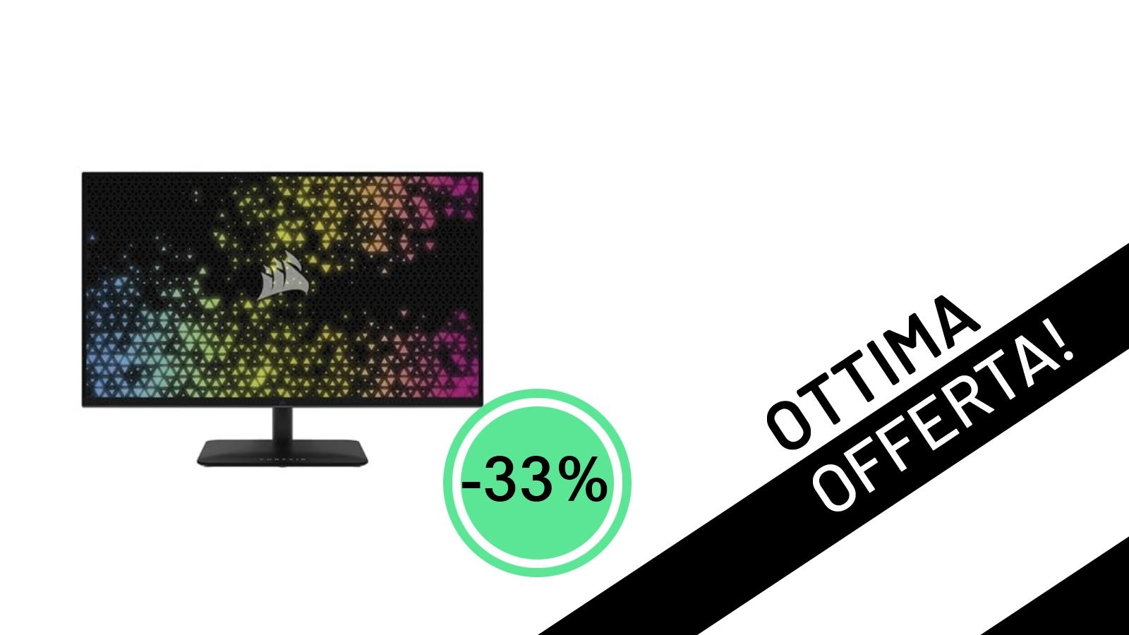 Offerta bomba! Il monitor Corsair XENEON 315QHD165 a soli 299,99€ con il 33% di sconto