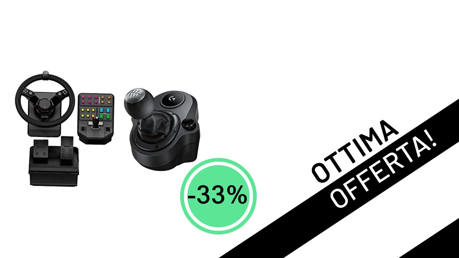Sconto del -33% sul Kit Logitech G Saitek Farm Sim: Vivi la fattoria come mai prima d'ora a 239,98€!