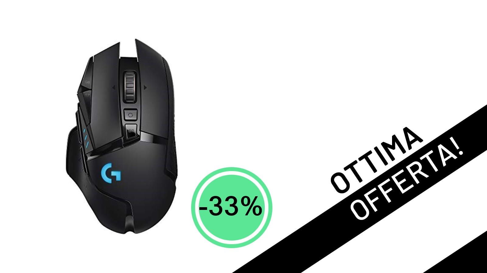 Offerta Imperdibile: Il Logitech G G502 LIGHTSPEED Gaming Mouse Wireless è Scontato del 33%!