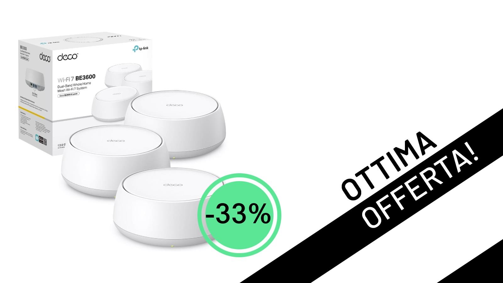TP-Link Deco BE3600 WiFi 7 Mesh: Rivoluziona la Tua Rete con uno Sconto del -33% a soli 199,99€!