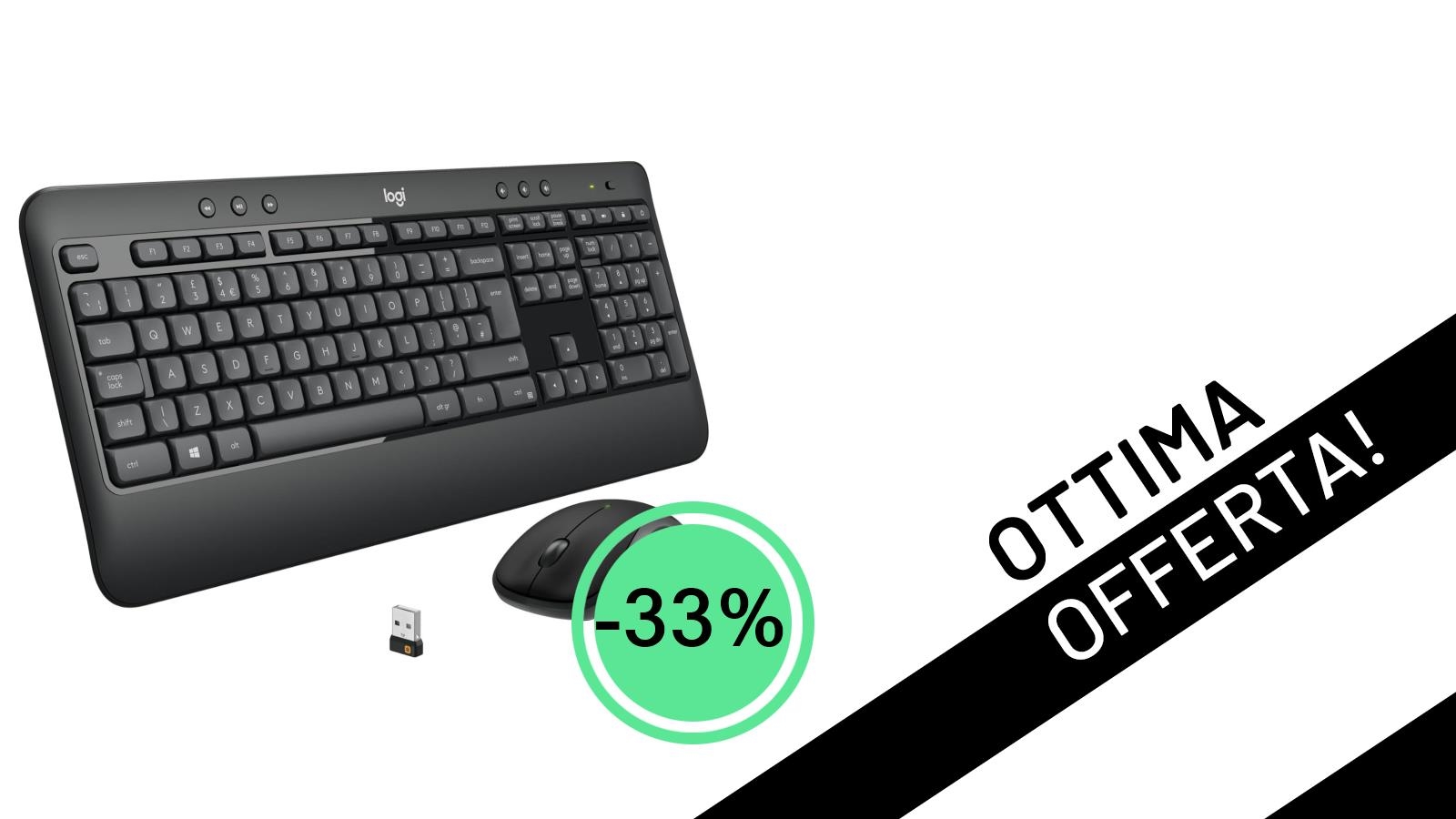 Logitech MK540 Advanced Combo: Tastiera e Mouse Wireless per il Tuo Setup Gaming e Produttività, Ora al Minimo Storico!