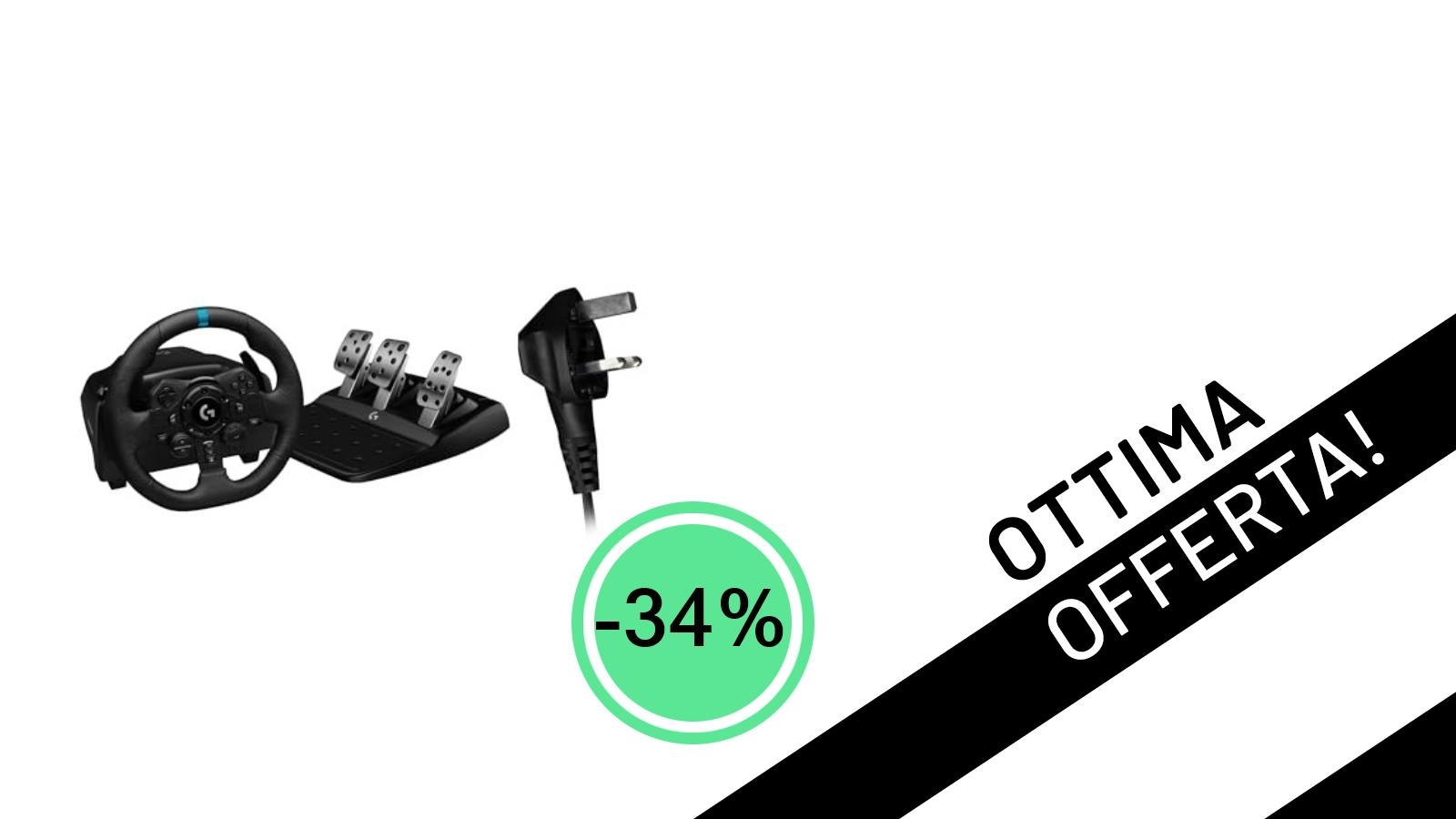 Affare imperdibile! Il Volante Logitech G923 scende a soli 269€ con uno sconto del 34%