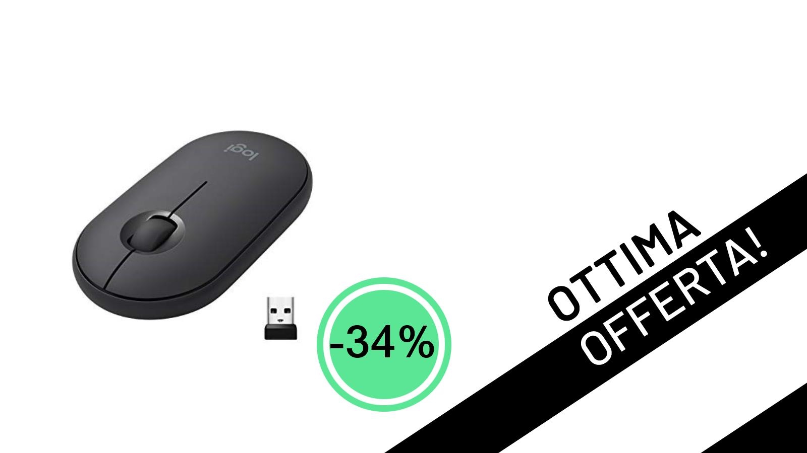 Il Logitech Pebble Mouse Wireless è in offerta al minimo storico: qualità e silenzio a un prezzo incredibile!