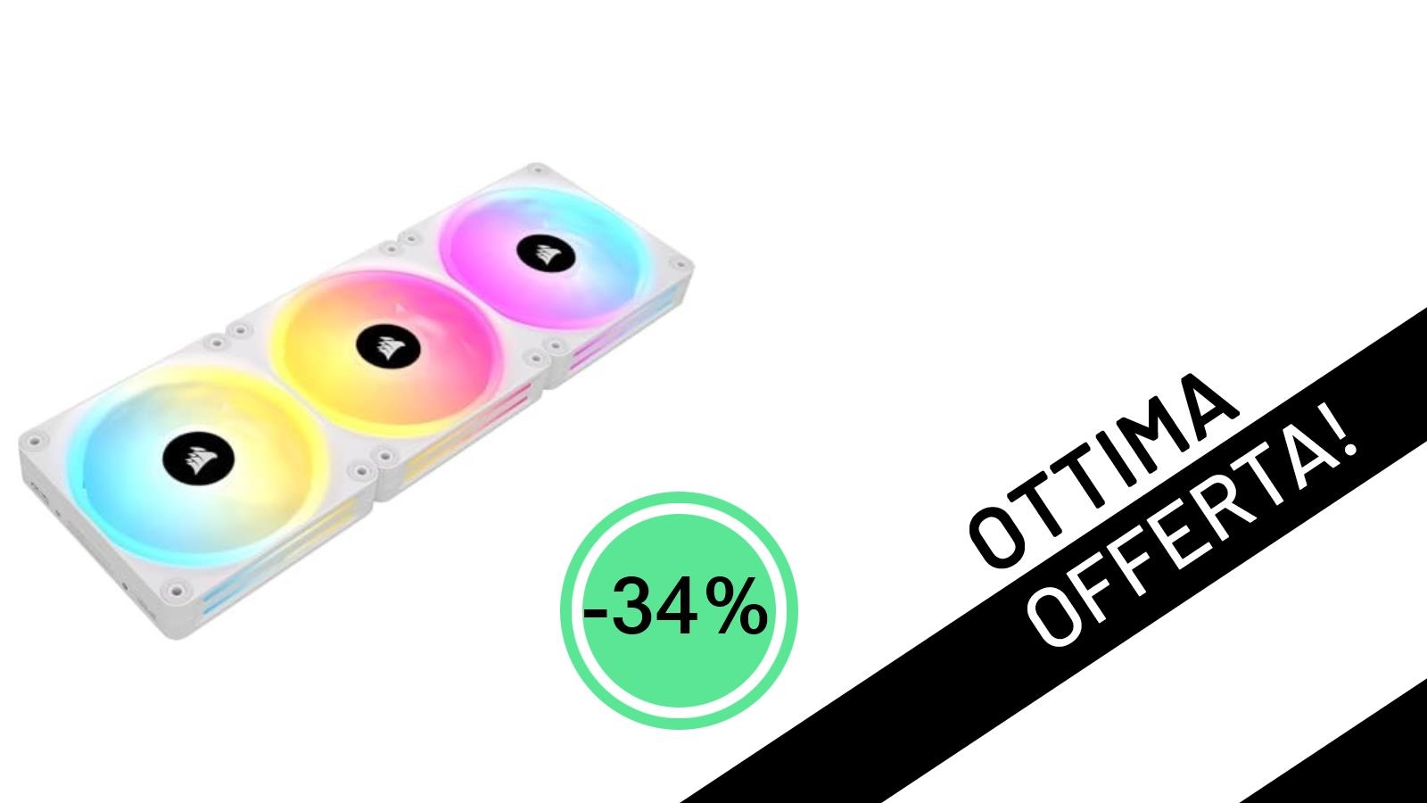 Offerta Imperdibile: CORSAIR iCUE LINK QX120 RGB a 104,90€ con il 34% di Sconto!