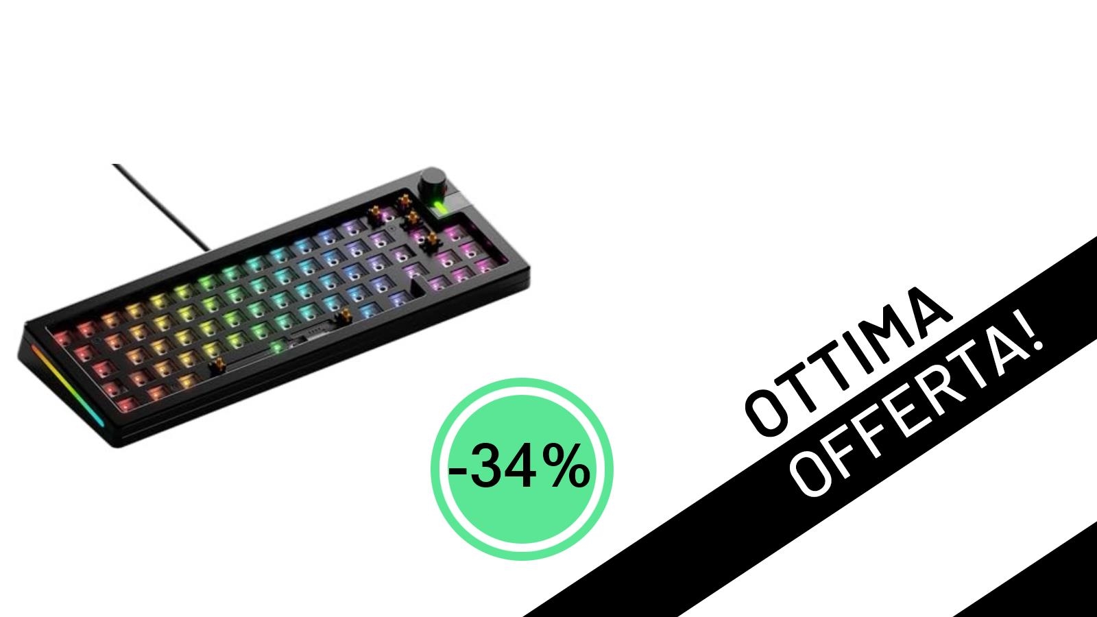 La Tastiera Gaming Glorious GMMK 3 PRO Barebones è in offerta a un prezzo incredibile: -34%!